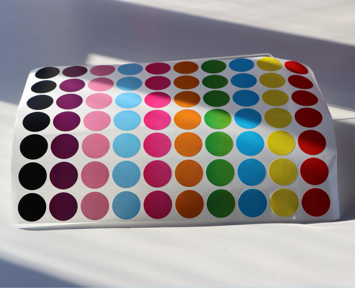 Lepící štítky kulaté list různobarevné 70 štítků - Supreme Panthers