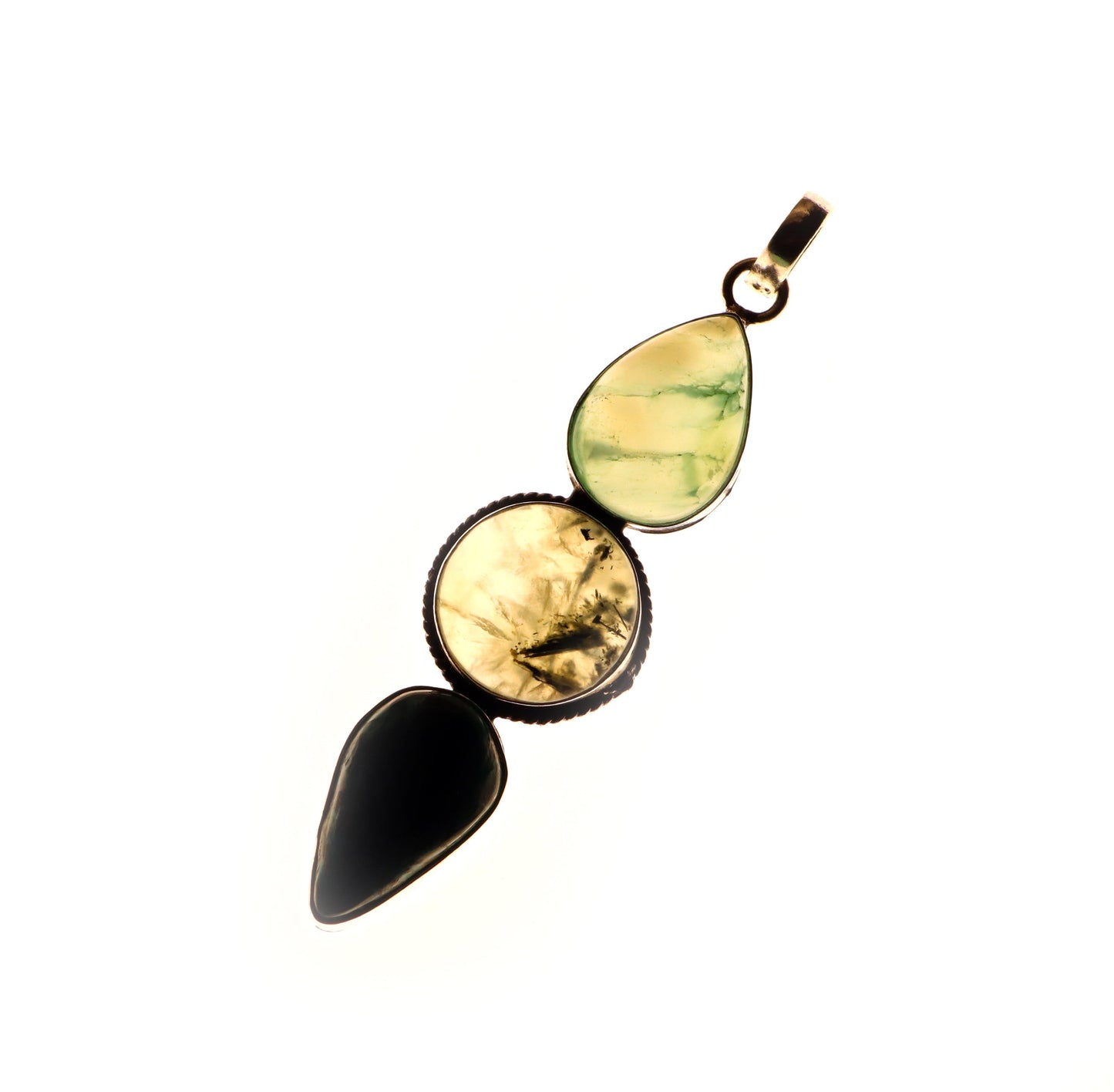 Přívěšek azuromalachit chryzopras epidot v prehnitu - Supreme Panthers