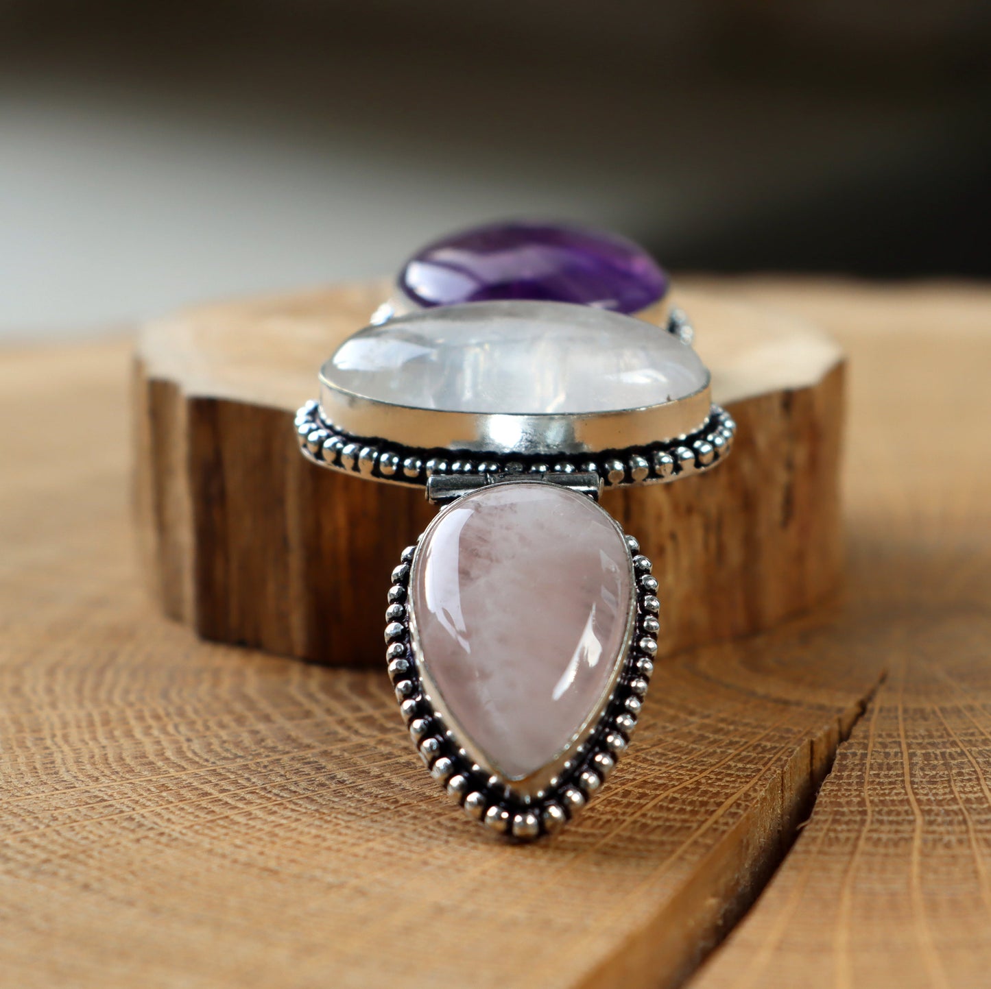 Přívěšek čirý křišťál růženín ametyst - Supreme Panthers