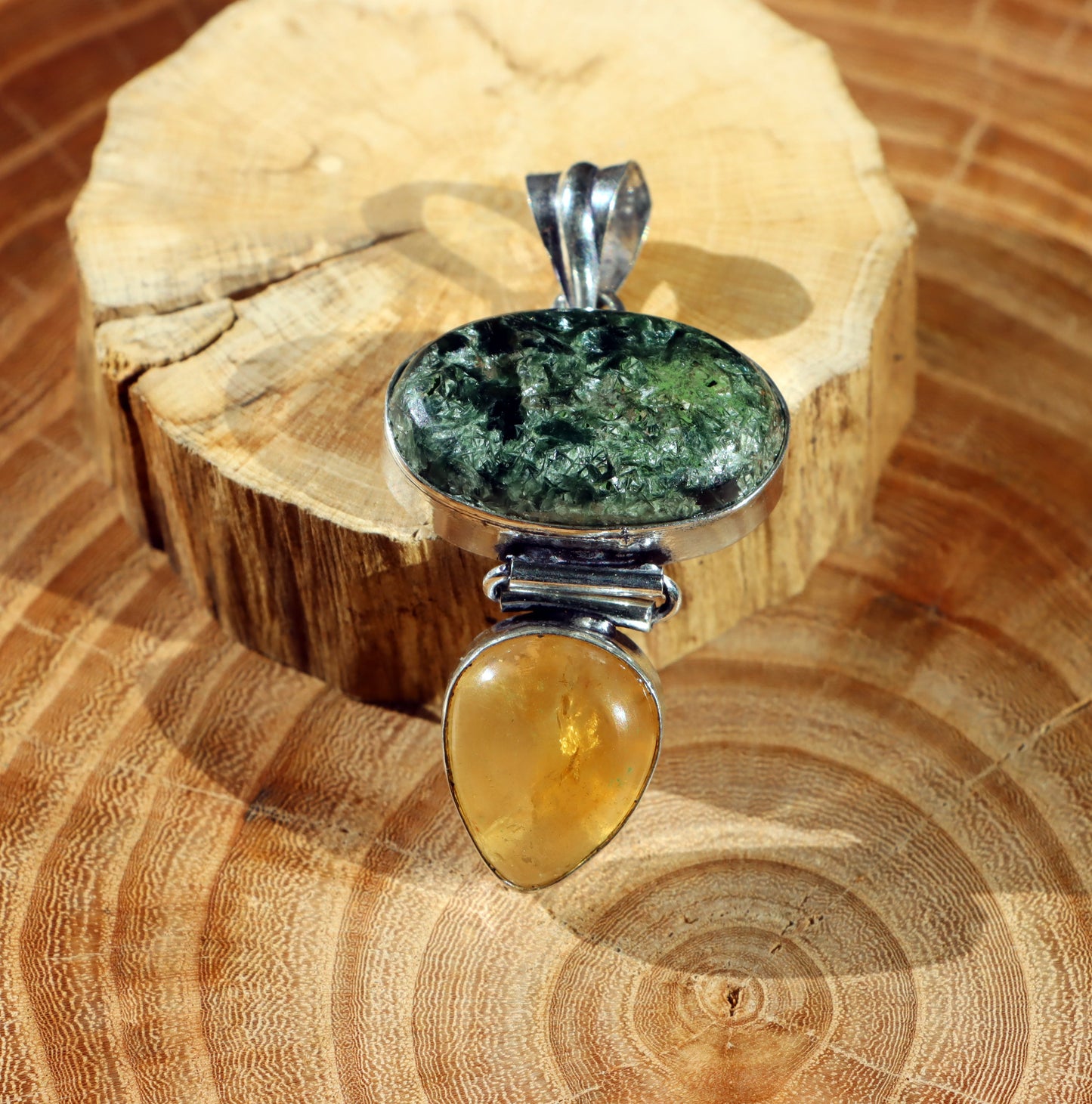 Přívěšek citrín serafinit - Supreme Panthers