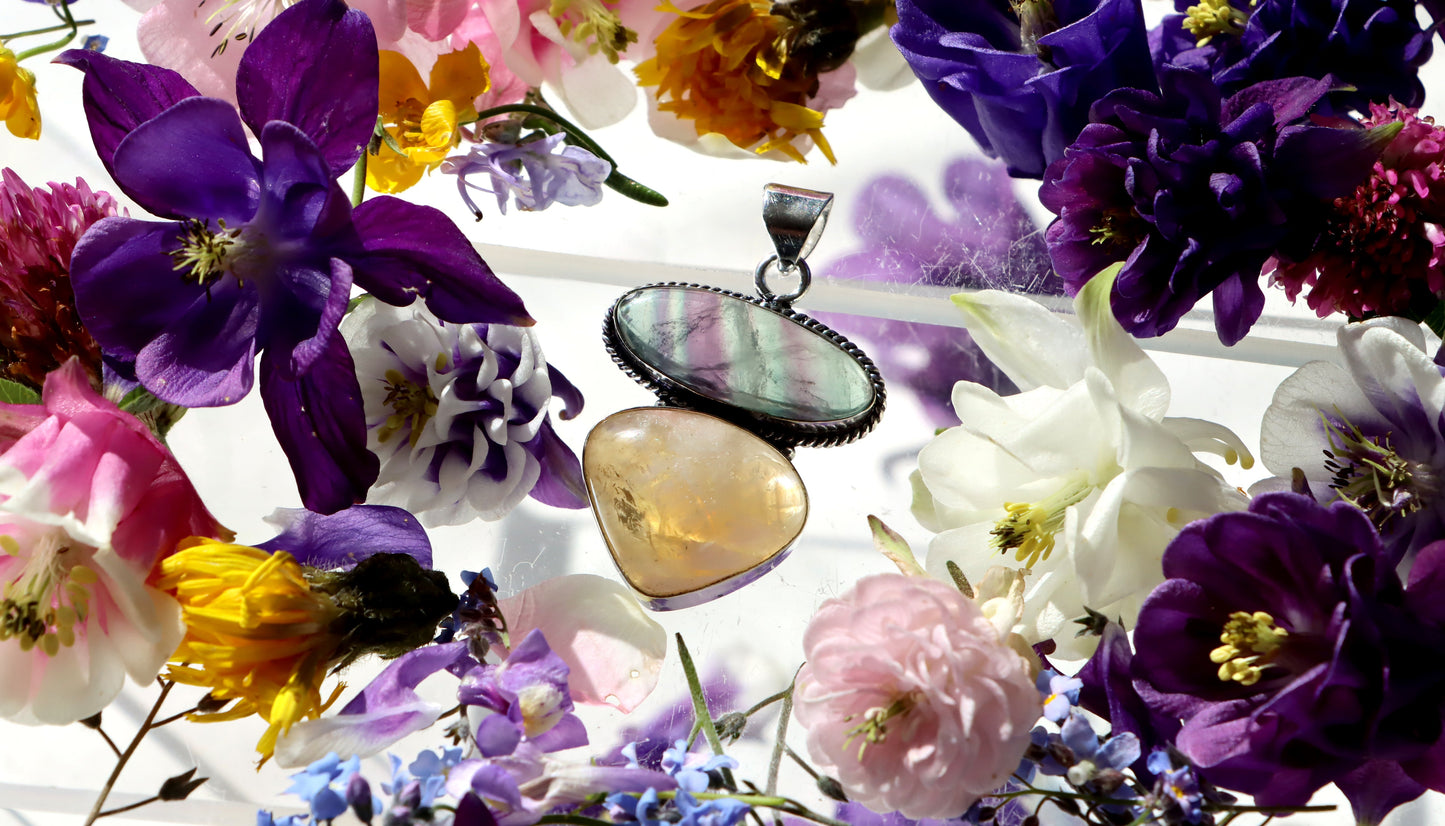 Přívěšek fluorit citrín - Supreme Panthers