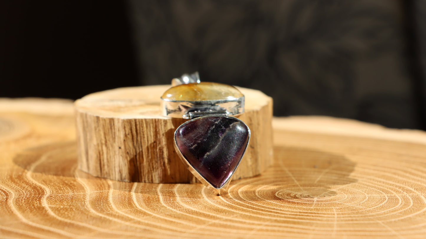 Přívěšek fluorit citrín - Supreme Panthers