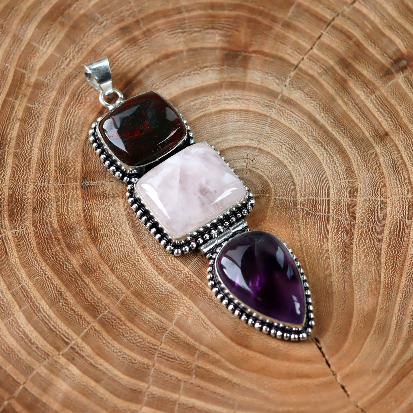 Přívěšek heliotrop jaspis ametyst růženín - Supreme Panthers