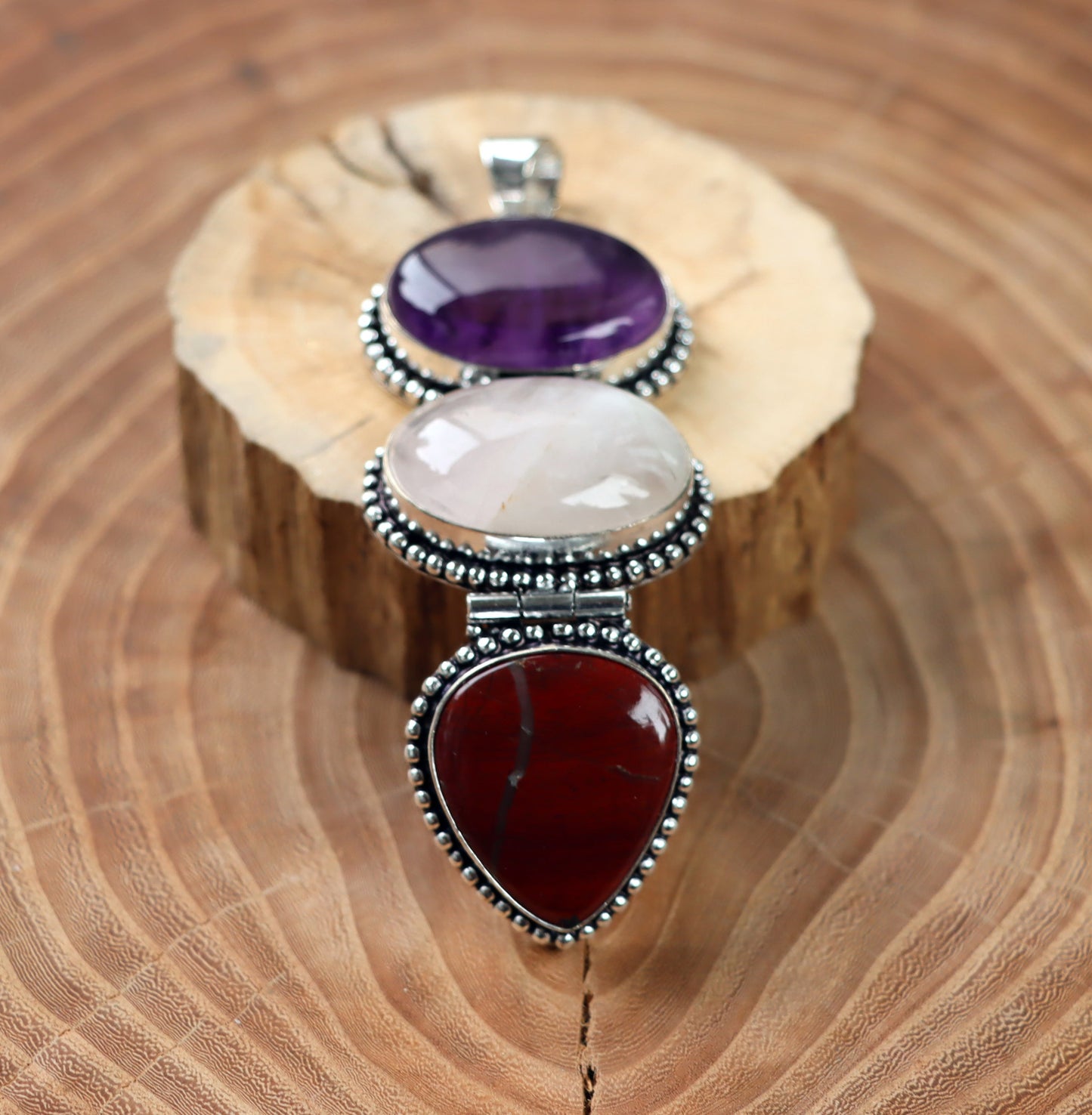 Přívěšek krvavý jaspis ametyst růženín - Supreme Panthers