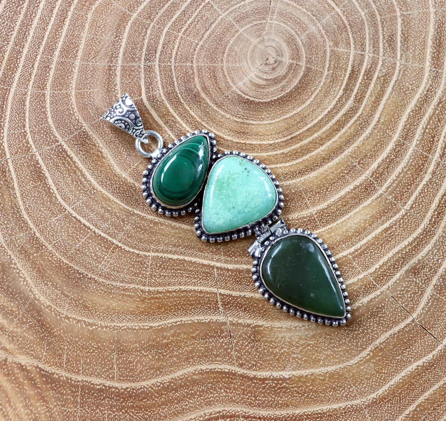 Přívěšek malachit chryzopras nefrit - Supreme Panthers