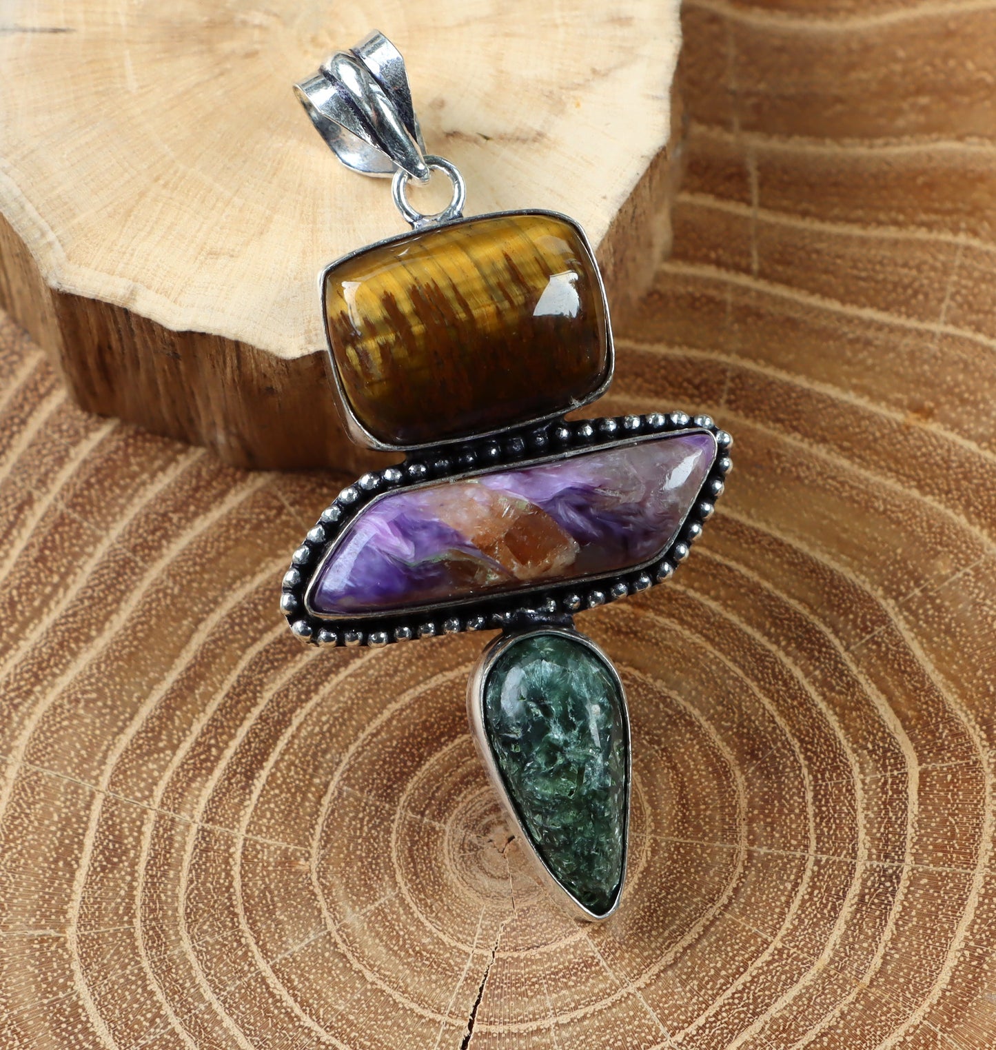 Přívěšek serafinit charoit tygří oko - Supreme Panthers