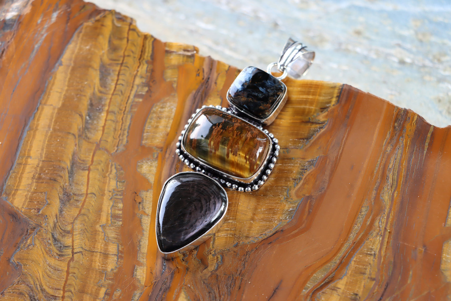 Přívěšek tygří oko hyperstén pietersite - Supreme Panthers