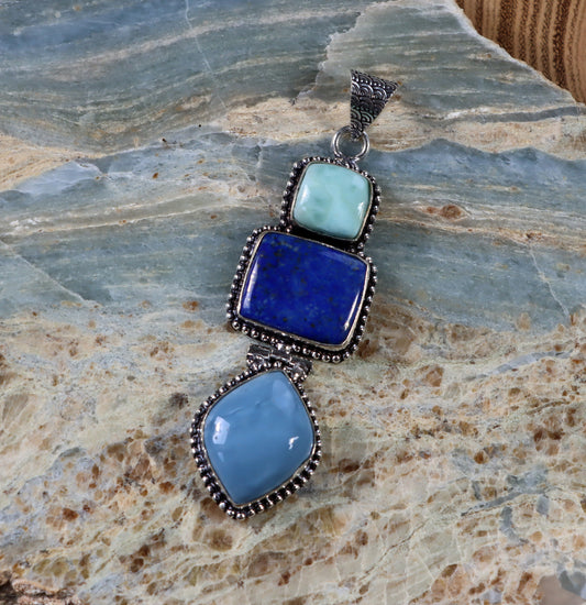 Přívěšek Lapis lazuli Owyhee larimar