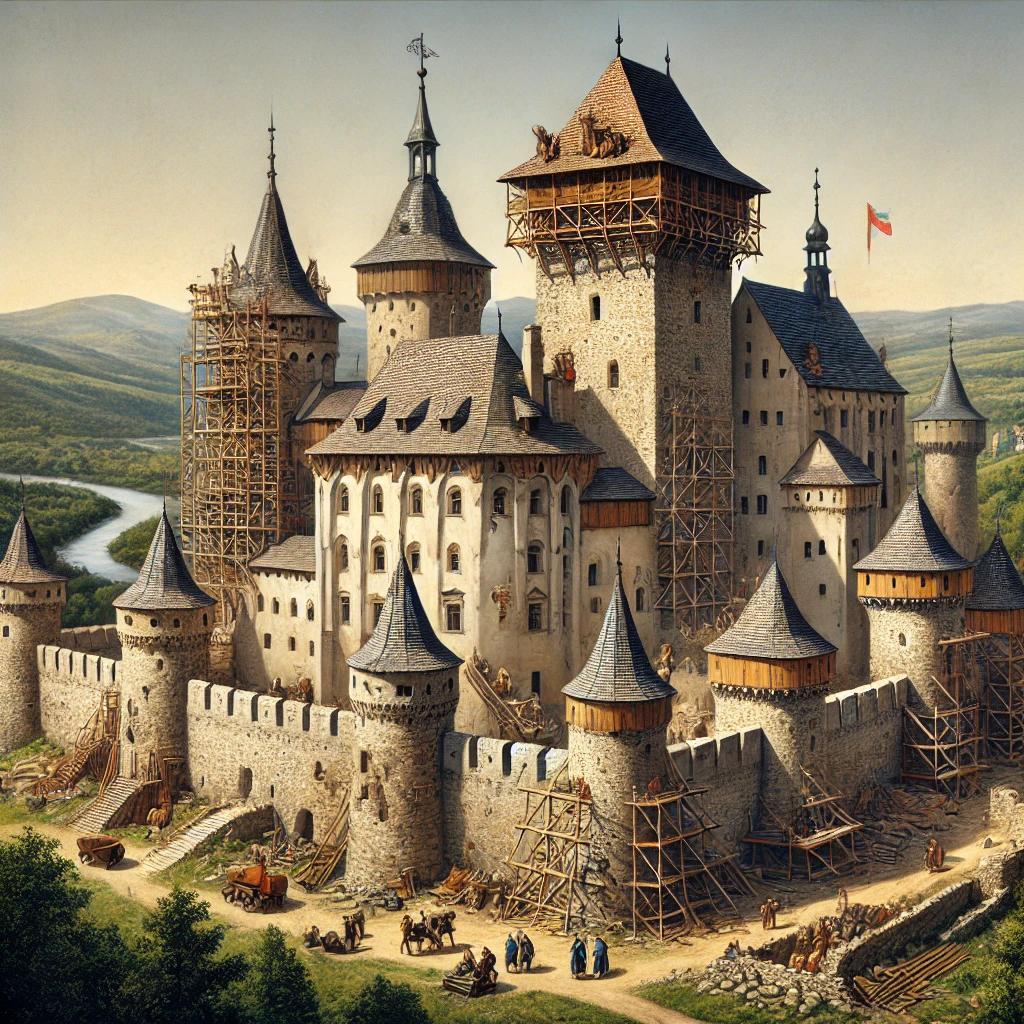 A_historical_painting_of_Svojanov_Castle