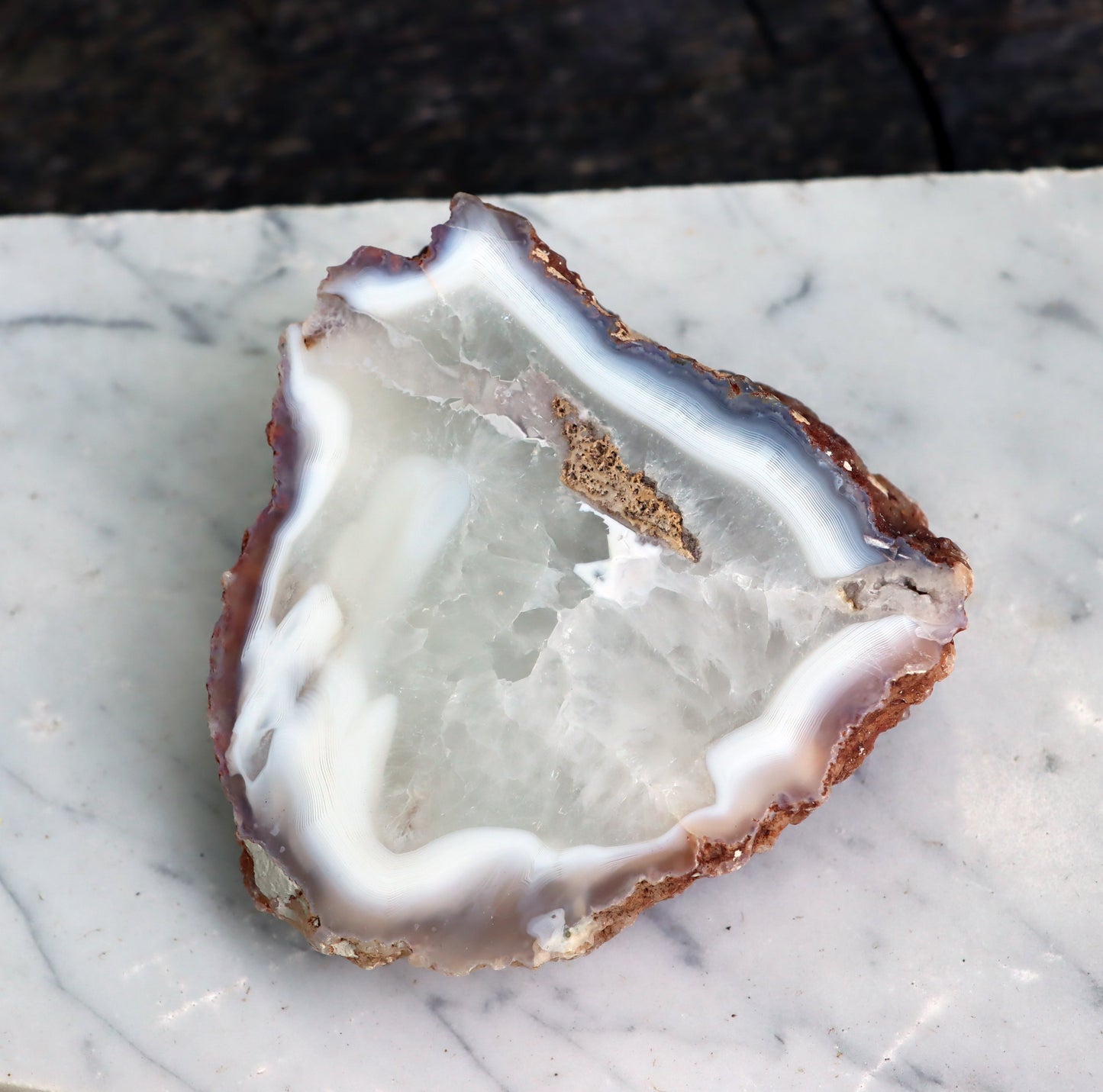 Achát krajkový s křišťálem leštěný - Supreme Panthers