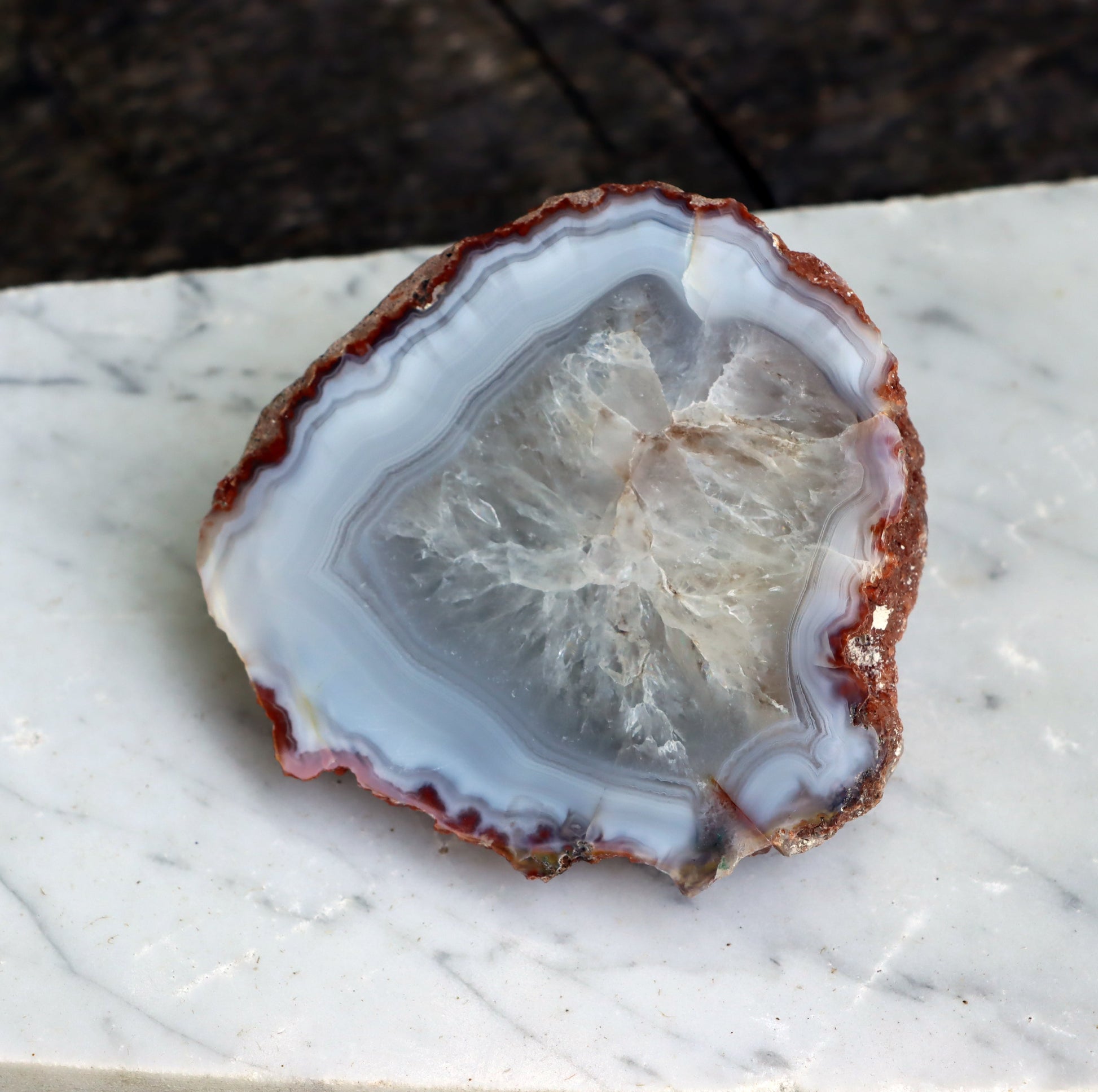 Achát krajkový s křišťálem leštěný - Supreme Panthers