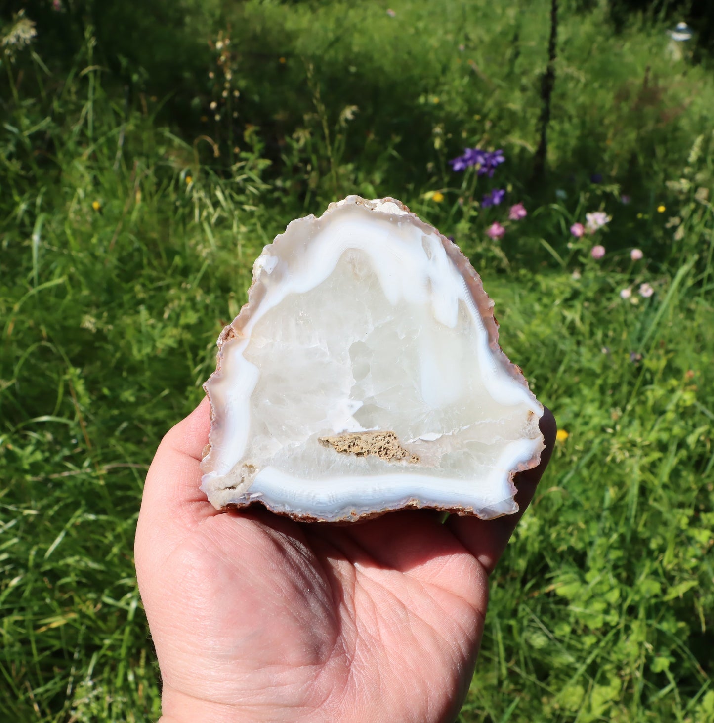 Achát krajkový s křišťálem leštěný - Supreme Panthers