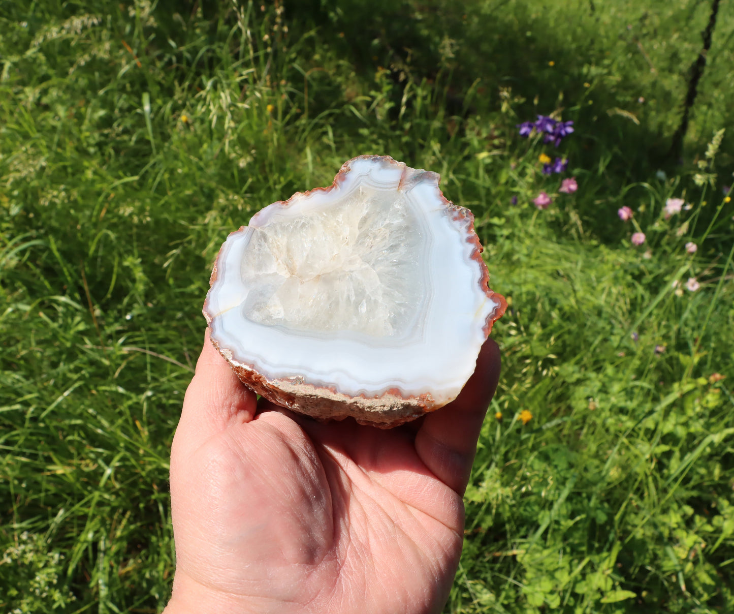 Achát krajkový s křišťálem leštěný - Supreme Panthers