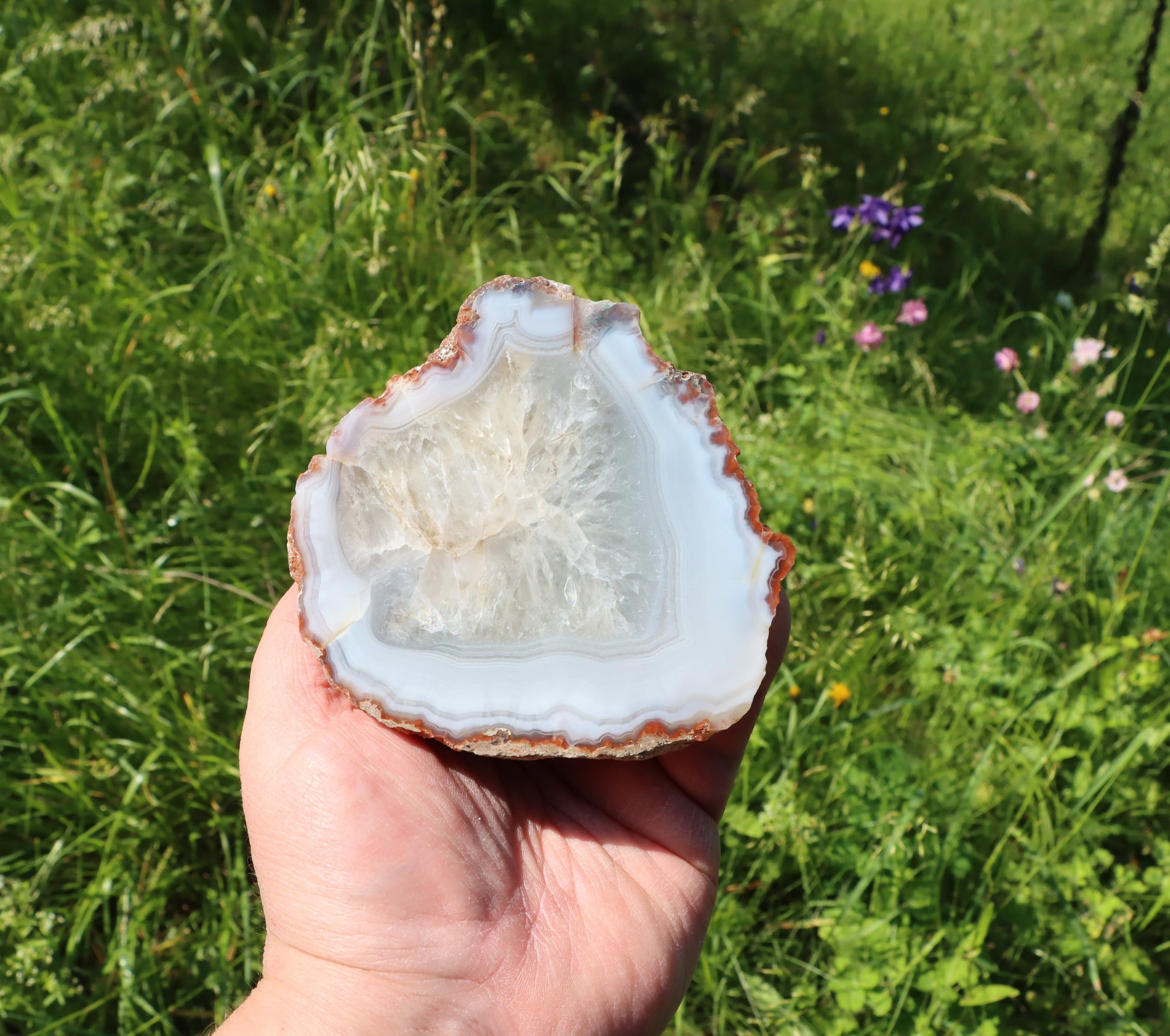 Achát krajkový s křišťálem leštěný - Supreme Panthers