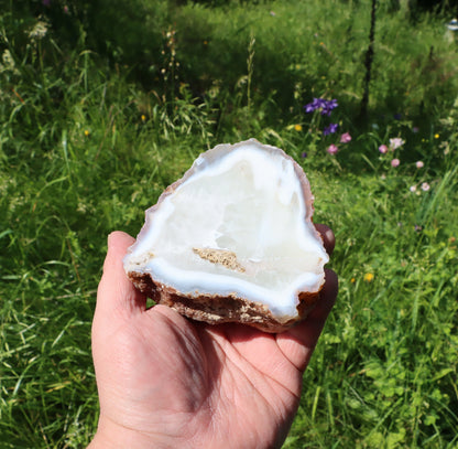 Achát krajkový s křišťálem leštěný - Supreme Panthers