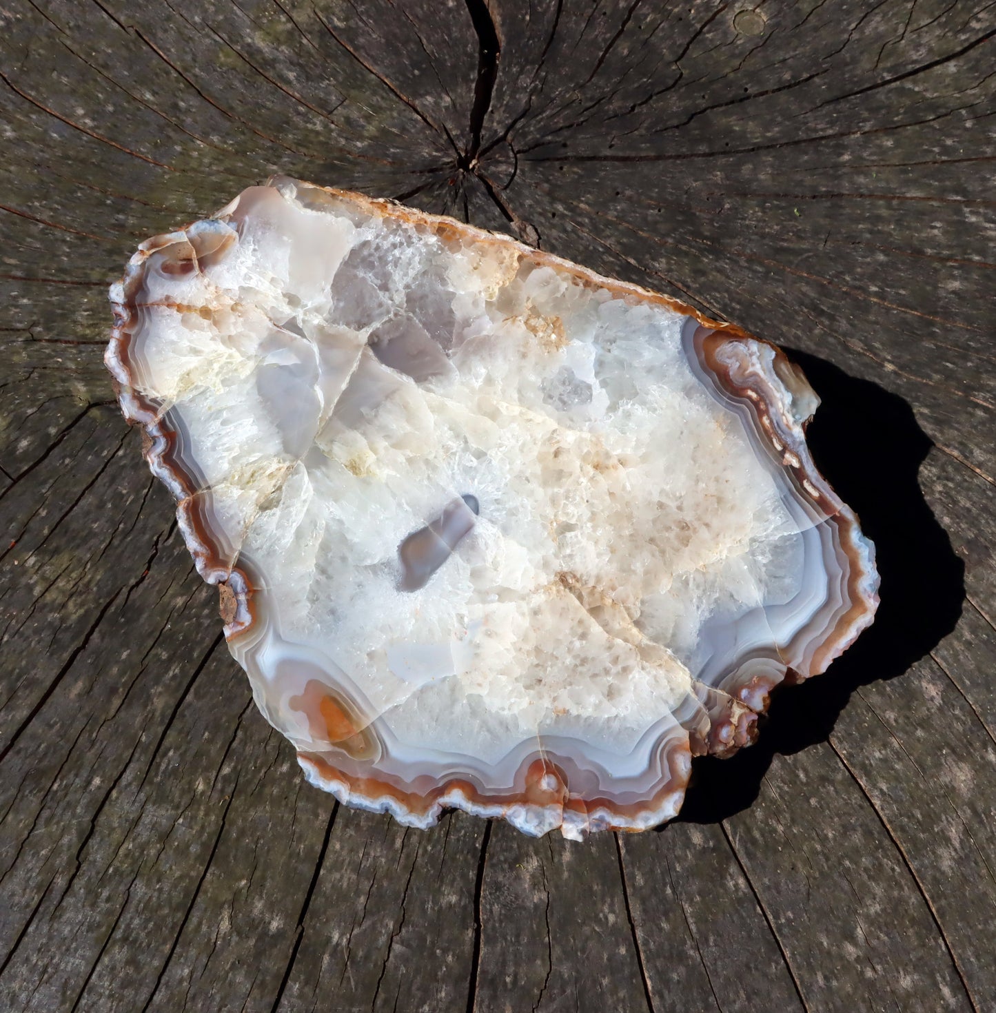 Achát s křišťálem leštěný prdelka - Supreme Panthers