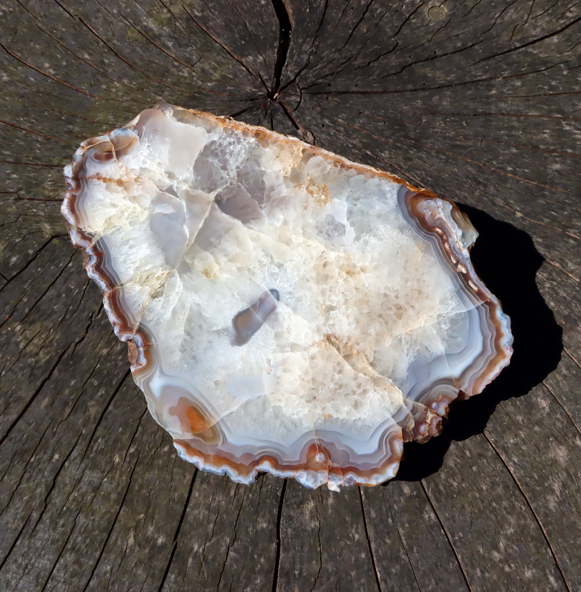 Achát s křišťálem leštěný prdelka - Supreme Panthers