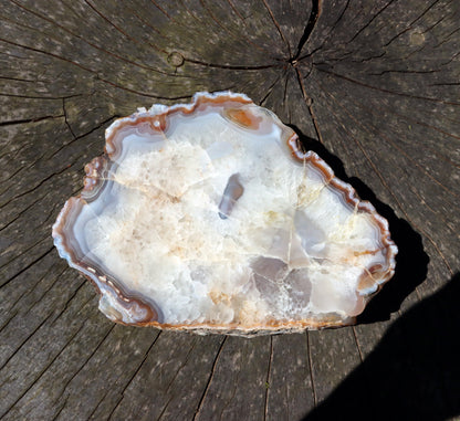 Achát s křišťálem leštěný prdelka - Supreme Panthers