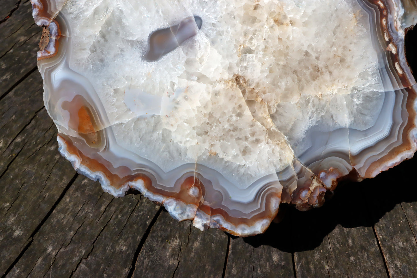 Achát s křišťálem leštěný prdelka - Supreme Panthers