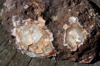 Achát s křišťálem leštěný prdelka - Supreme Panthers