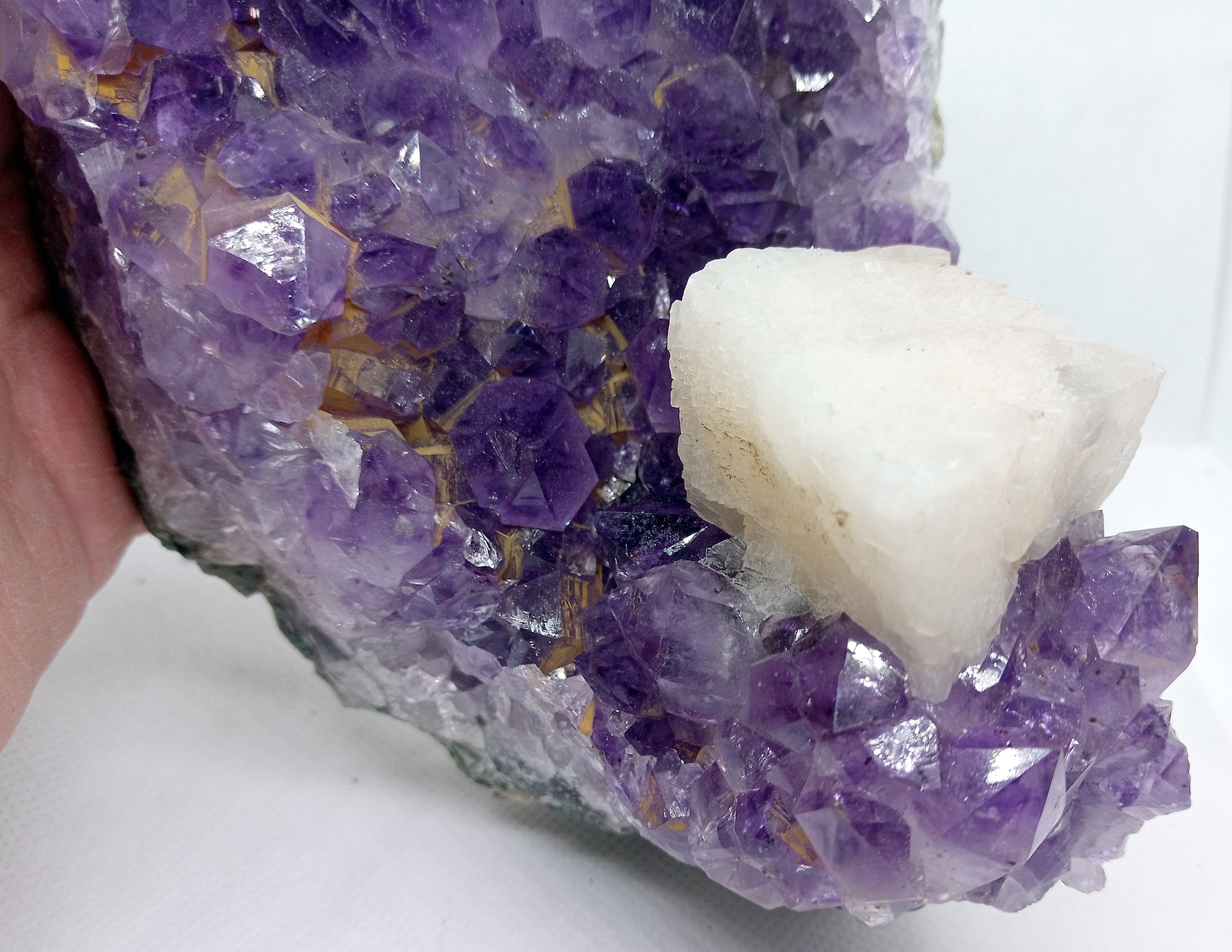 Ametystová drúza s kalcitem - Supreme Panthers