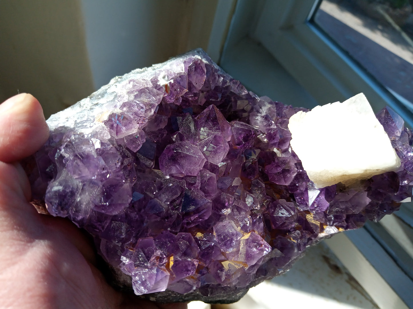 Ametystová drúza s kalcitem - Supreme Panthers