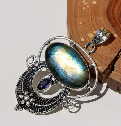 Amulet labradorit ametyst "Brána severu" - Supreme Panthers