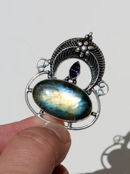 Amulet labradorit ametyst "Brána severu" - Supreme Panthers