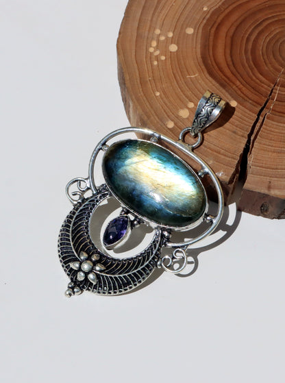 Amulet labradorit ametyst "Brána severu" - Supreme Panthers