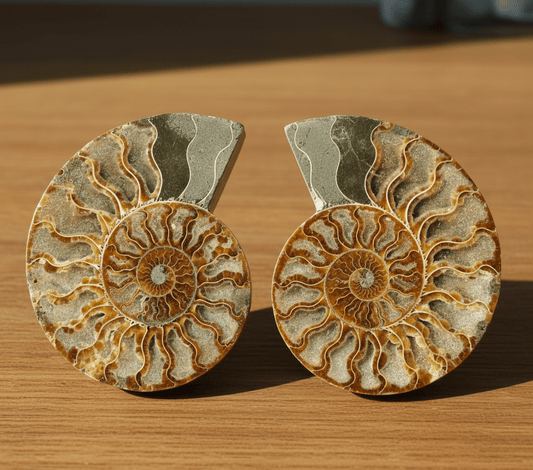 Aragonitový amonit (Cleoniceras), pár - Supreme Panthers
