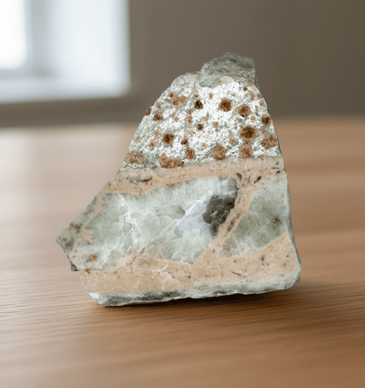 Bludovit s žílou prehnitu kalcitu a záhnědy - Supreme Panthers