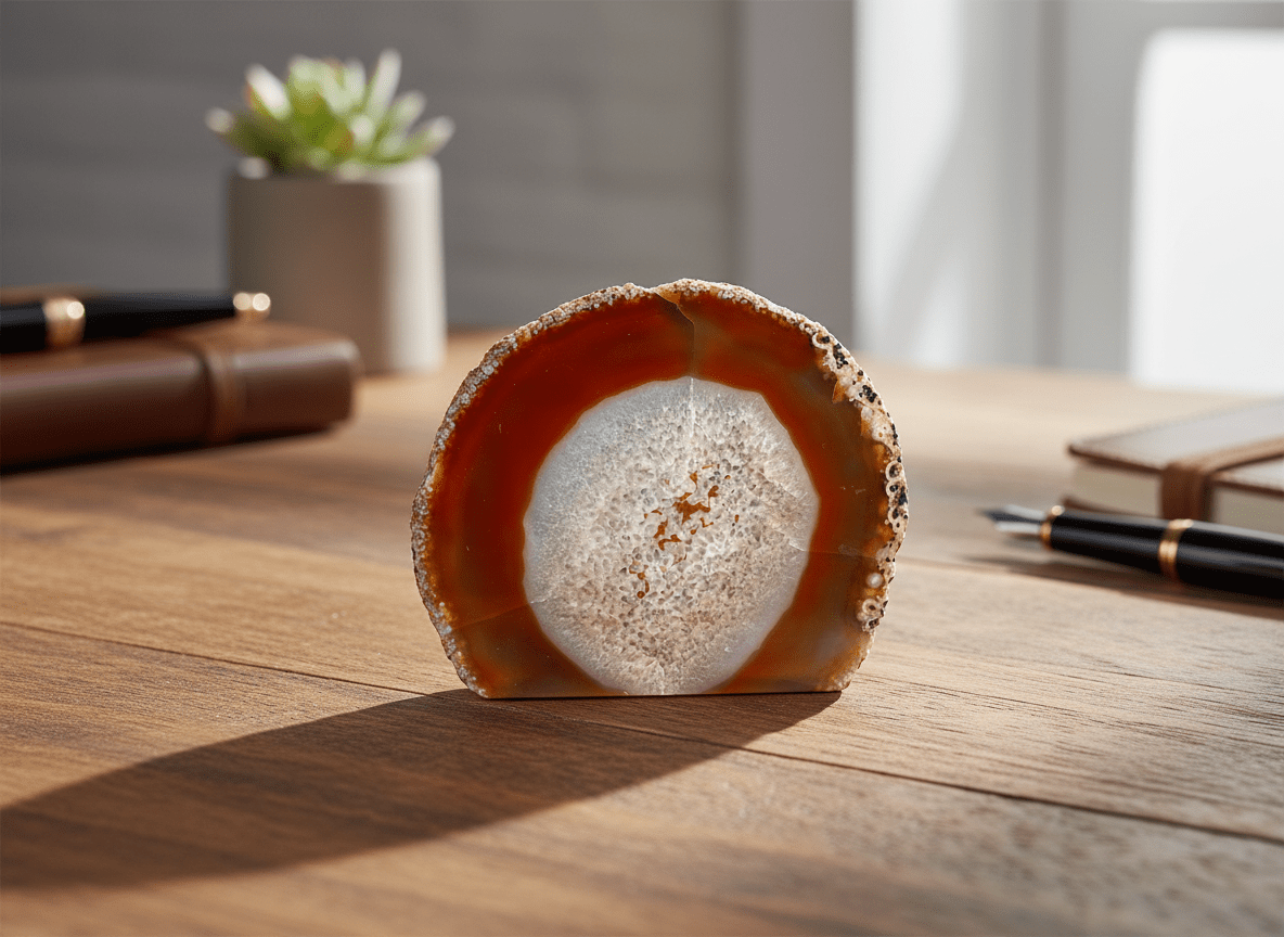 Červený achát s křišťálovým středem - Supreme Panthers