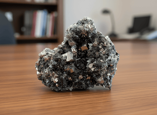 Galenitopyritová drúza s křišťálem - Supreme Panthers