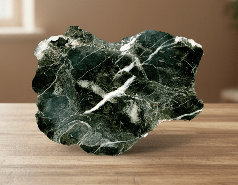 Habrůvecký vápenec s podélným průřezem svinutého plže a tabulátního korálu - Supreme Panthers