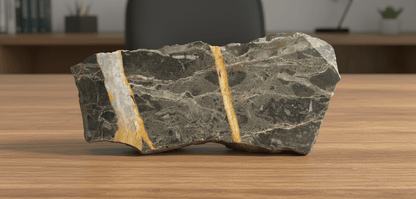 Habrůvecký vápenec se zkamenělinami a masivní kalcitovou žilou - Supreme Panthers