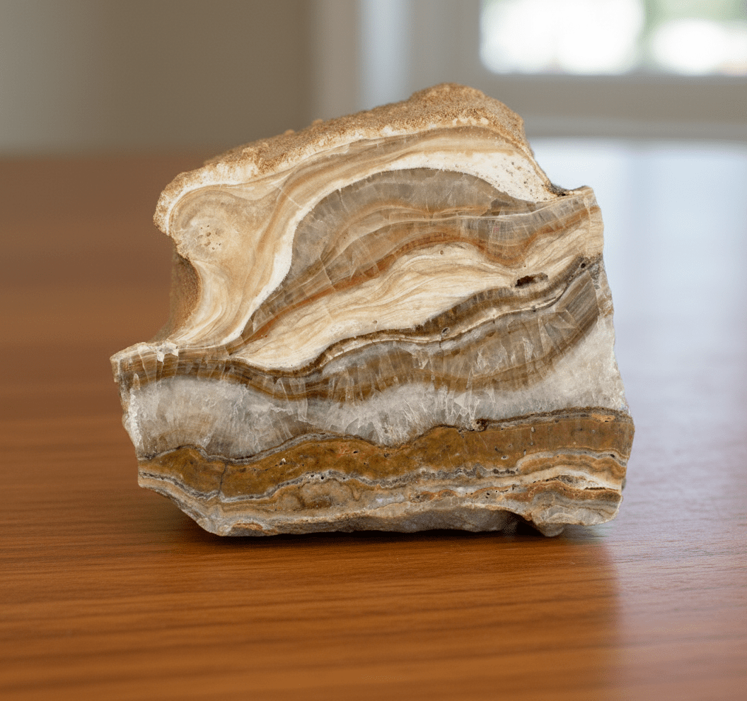 Kalcit se sintrovou kůrou a krápníkem - Supreme Panthers