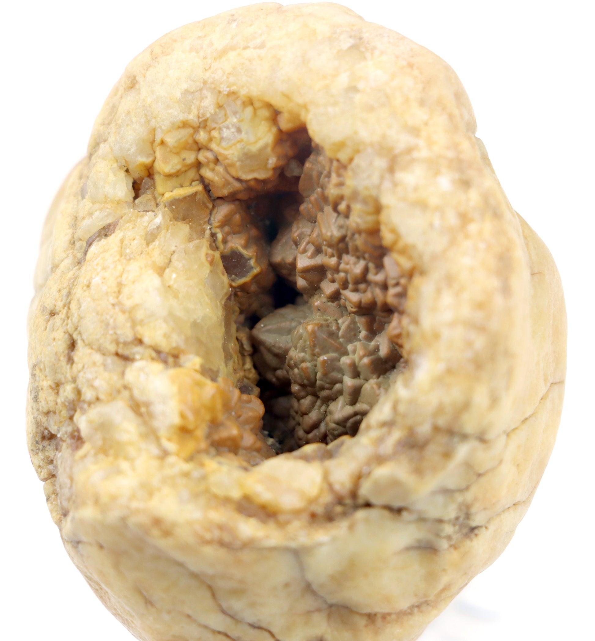 Karneol surový na křišťálu v dutině geody - Supreme Panthers