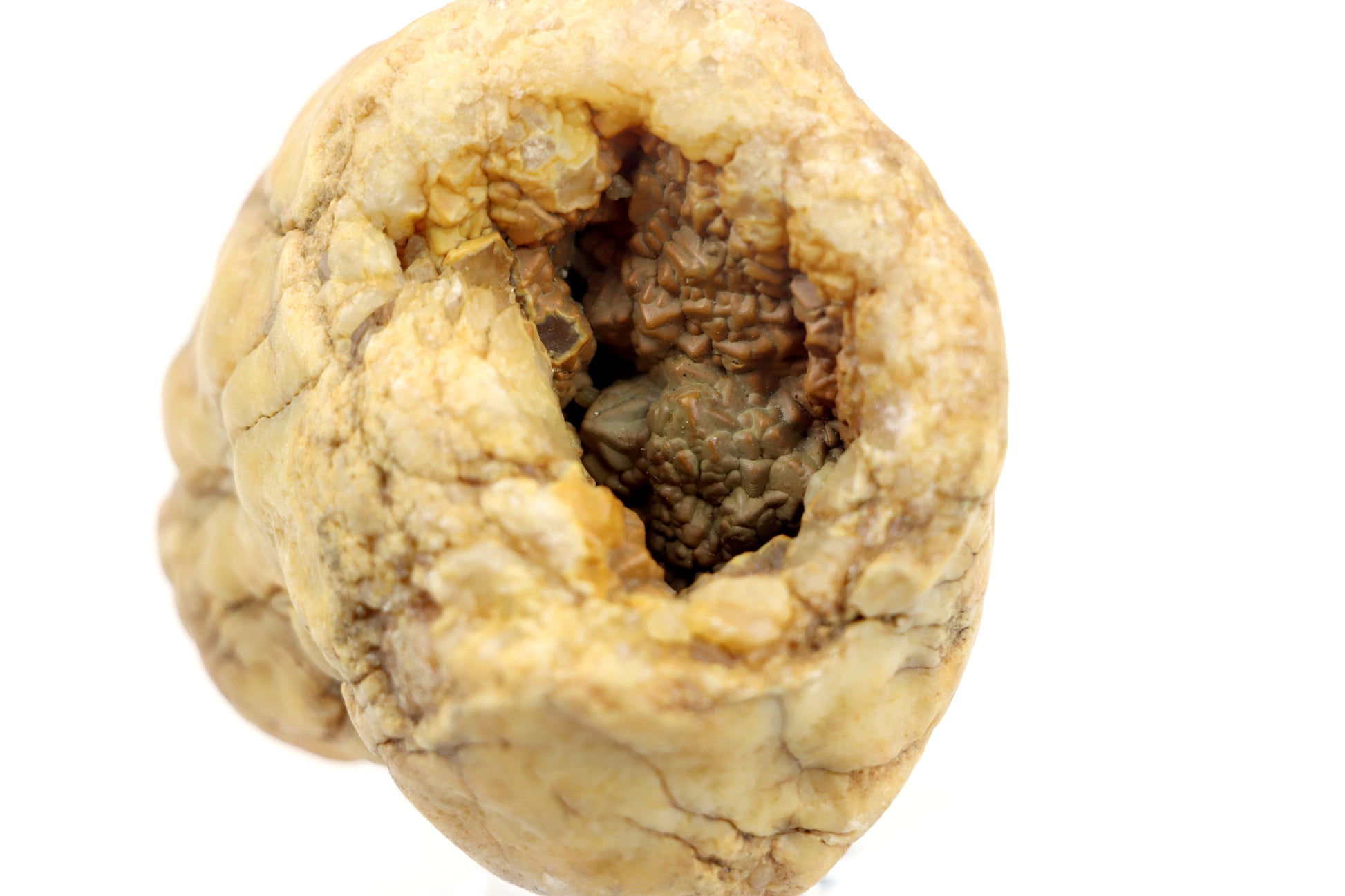 Karneol surový na křišťálu v dutině geody - Supreme Panthers