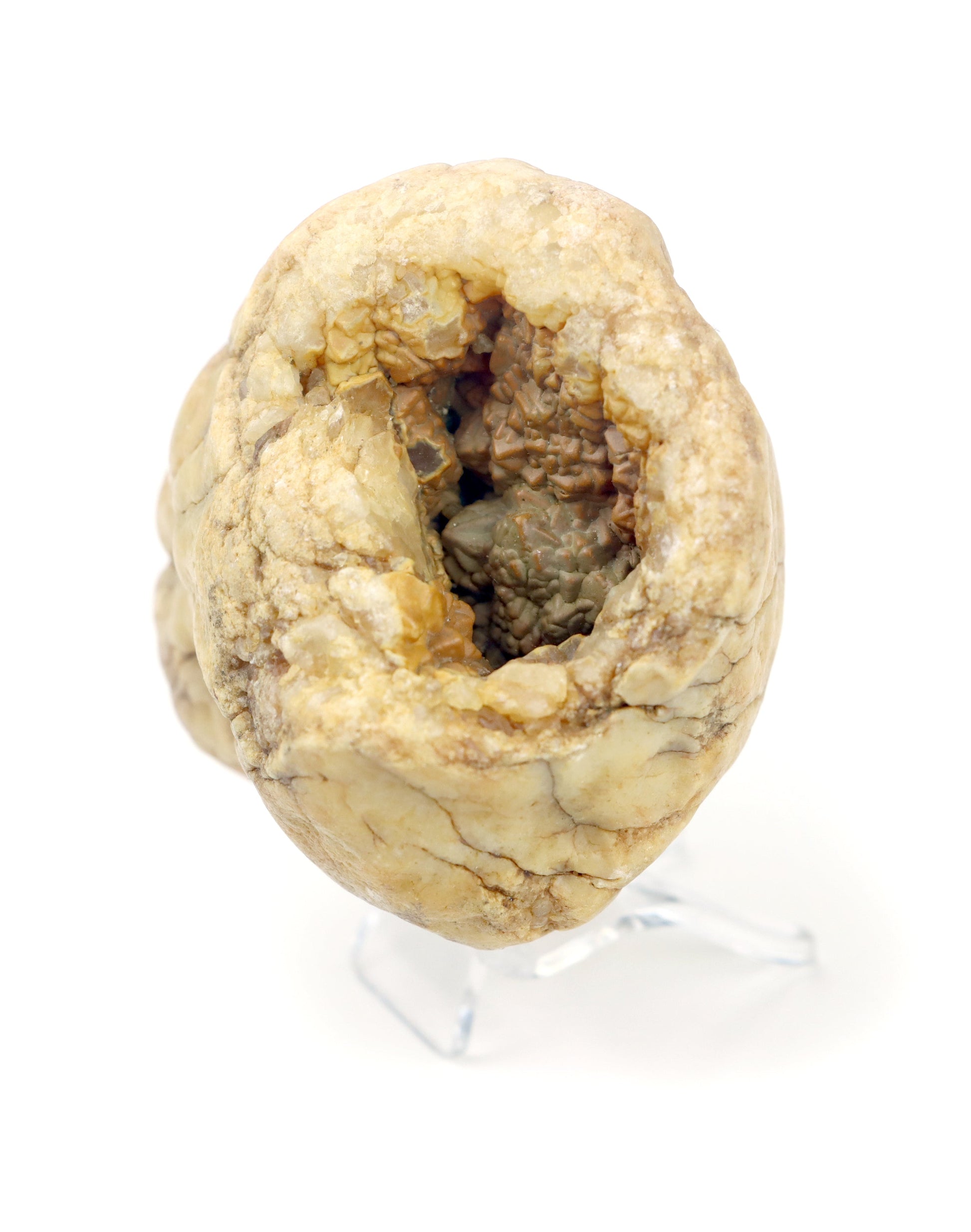 Karneol surový na křišťálu v dutině geody - Supreme Panthers