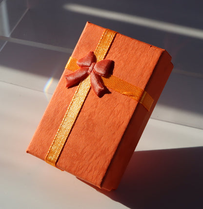 Krabička obdélníková oranžová s mašličkou - Supreme Panthers