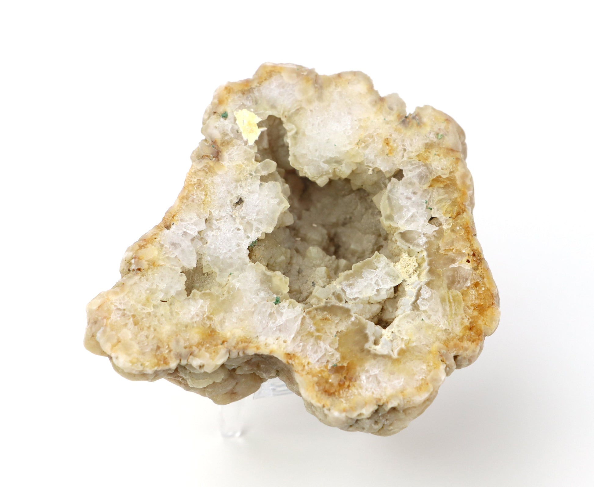 Křišťál perimorfóza po kalcitu v geodě leštěná - Supreme Panthers