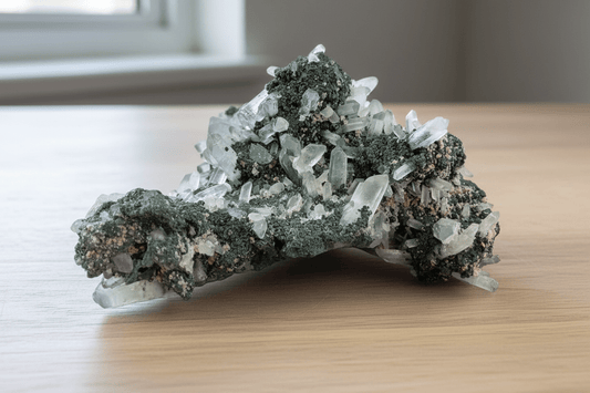 Křišťálová drúza s galenitem a pyritem - Supreme Panthers