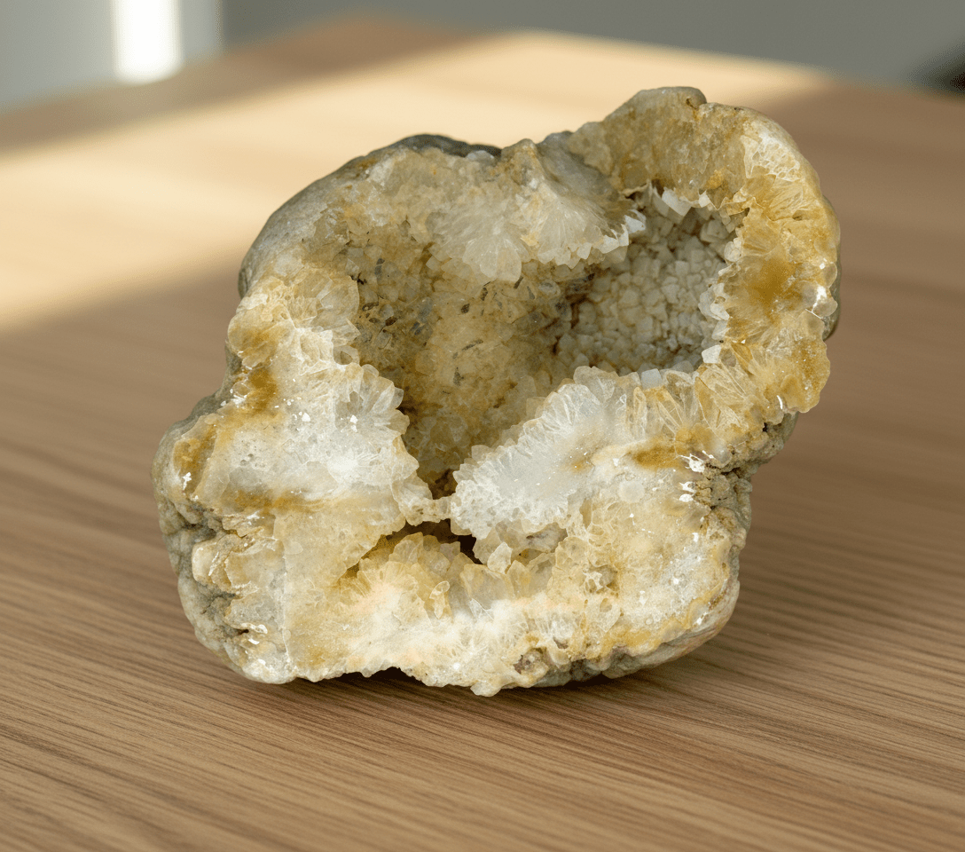 Křišťálová geoda s perimorfózou křemene po kalcitu s kašolongem - Supreme Panthers