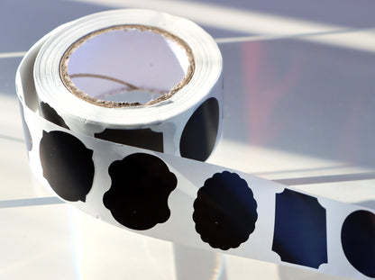 Lepící štítky malé černé vzorované na popisky 500 samolepek - Supreme Panthers