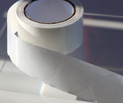 Lepící štítky transparentní kulaté na popisky voděodolné 500 samolepek - Supreme Panthers