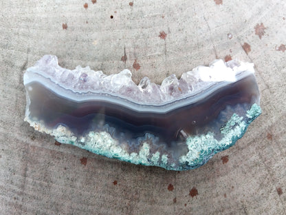 Leštěný ametyst s mechovým achátem - Supreme Panthers