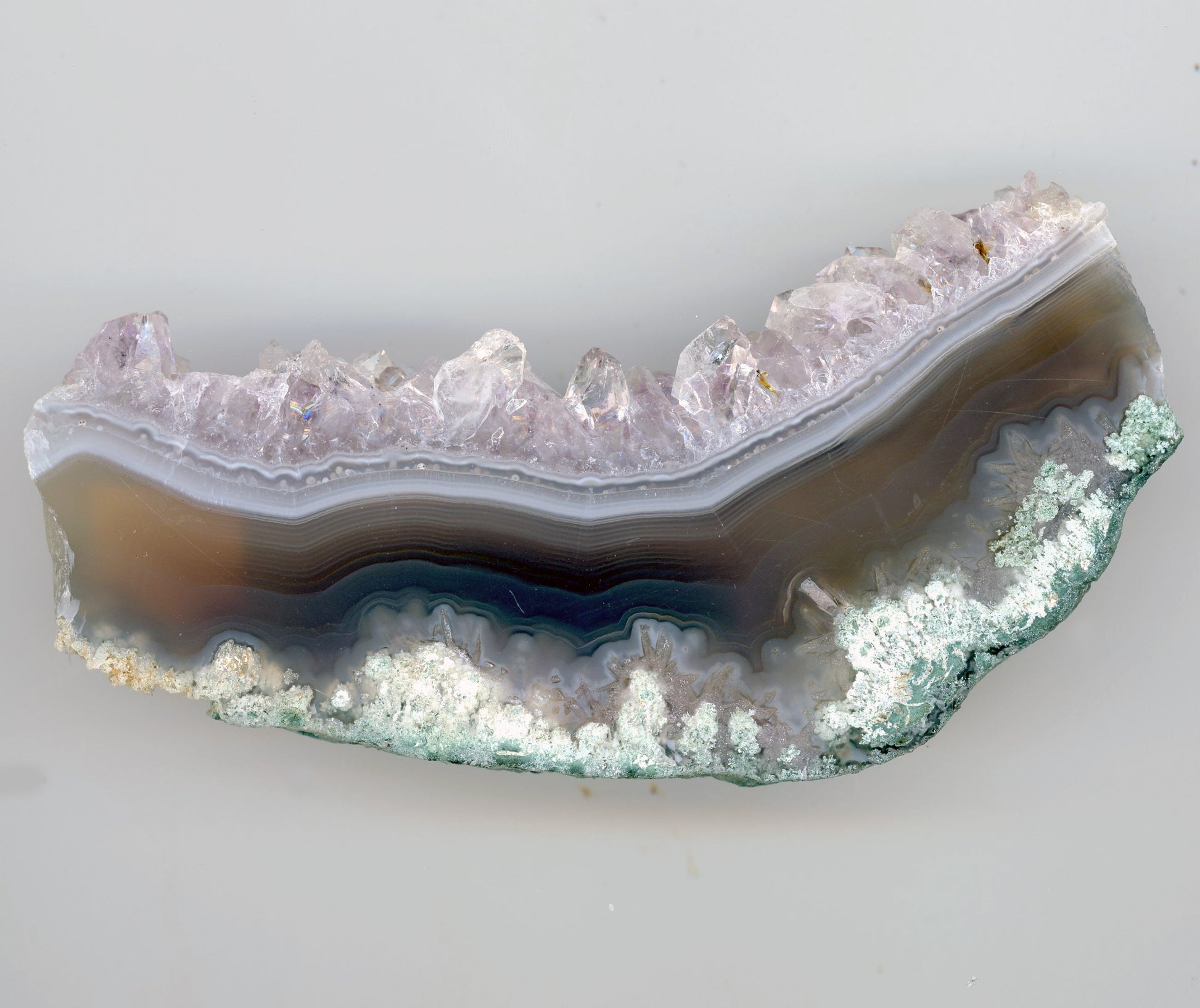 Leštěný ametyst s mechovým achátem - Supreme Panthers