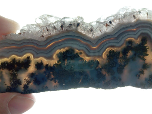 Leštěný ametyst s mechovým achátem - Supreme Panthers