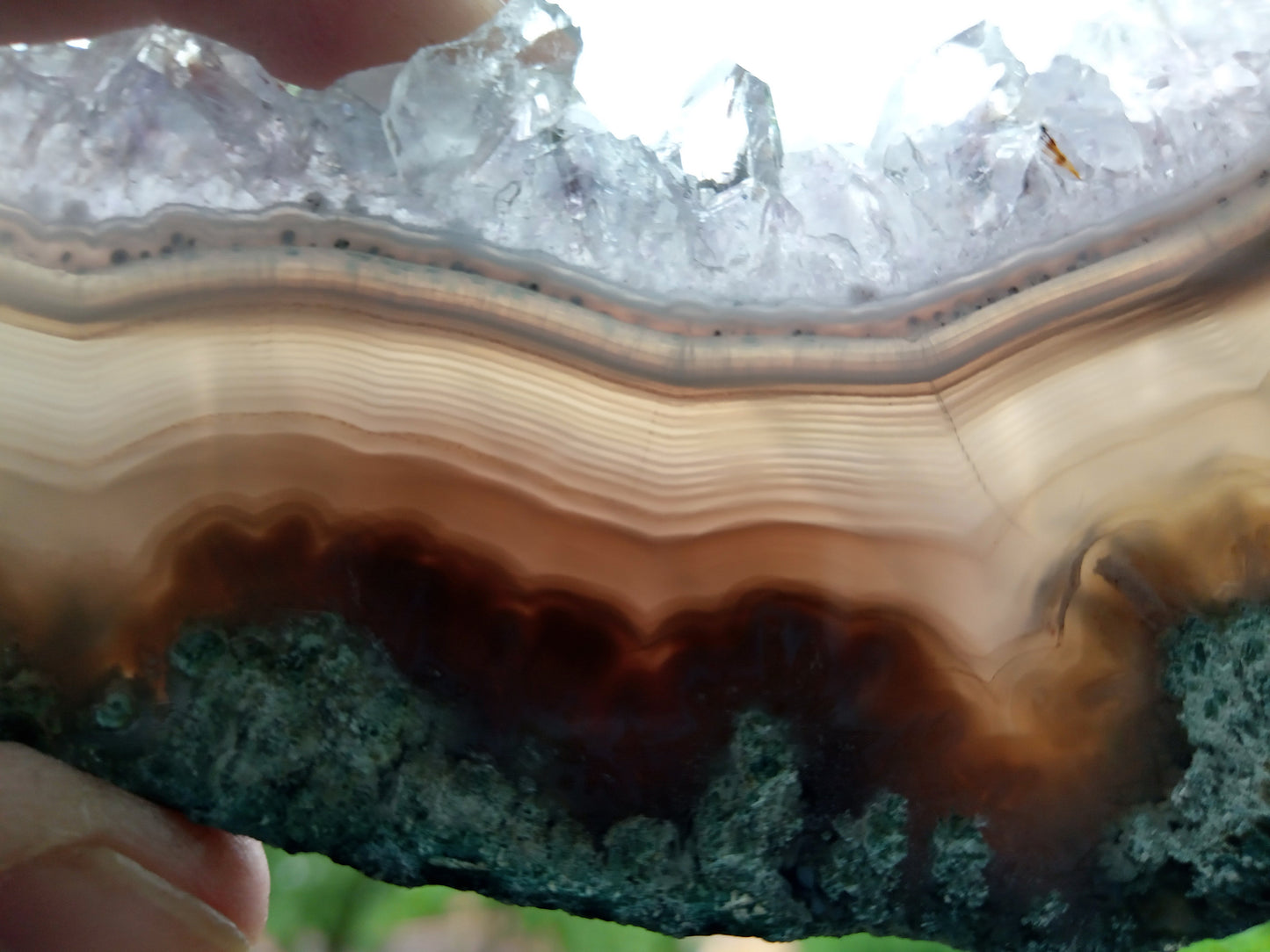 Leštěný ametyst s mechovým achátem - Supreme Panthers