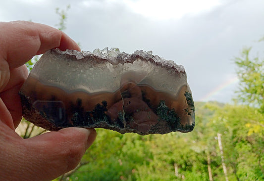 Leštěný ametyst s mechovým achátem - Supreme Panthers